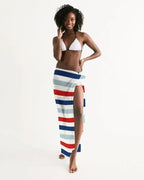 Swim Cover Up / Red White and Blue Sarong Wrap