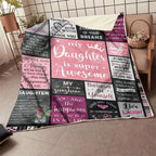 1pc Gifts Blanket For Daughter Stitching Letter Soft Blanket Flannel Blanket Warm Cozy Nap Throw Blanket For Bed Sofa Couch Lootquake LLC