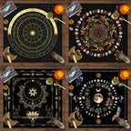 Tarot Tablecloth Board Game Decorative Cloth Have Your Power Mandala Moon Phase Floral Butterfly Tablecloth Pi-Mart