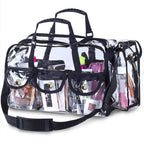 Transparent PVC cosmetic bag, waterproof swimming bag, washing beach bag, large-capacity cosmetic bag, large-capacity storage bag - SJB-DIAMOND ELITES