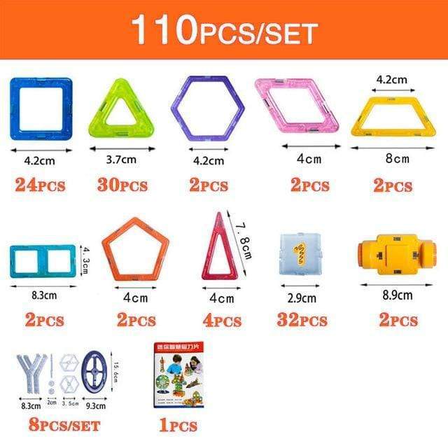 Magnetic Building Blocks DIY Magnets Toys For Kids Designer Construction Set Gifts For Children Toys Pi-Mart