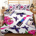 Butterfly Series Three-piece Bedding Quilt Cover Set Pi-Mart