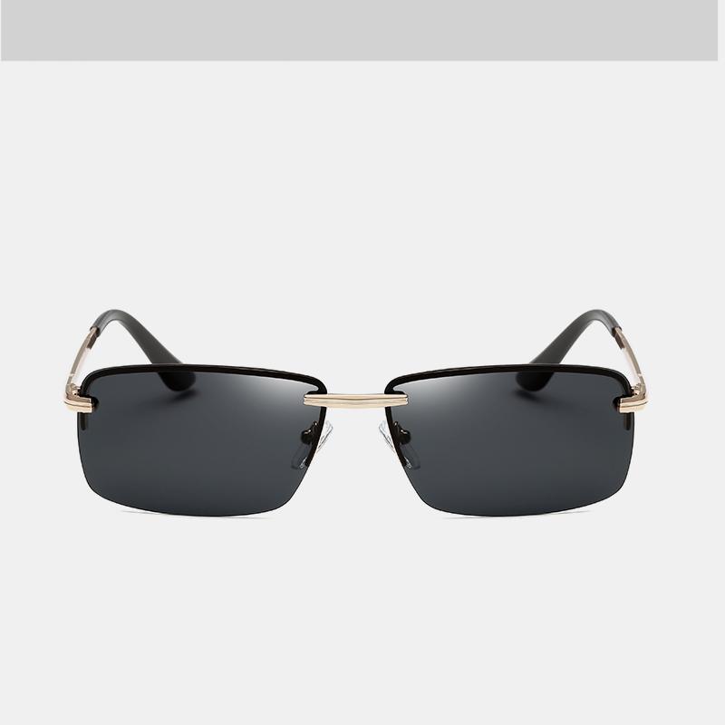 Luxury Classic Retro Rimless Sunglasses Men Polarized Gold Men's Shades Sun Glasses Luxury brands Night Driving Glasses Oculos de sol - SJB-DIAMOND ELITES
