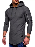 Men's Plus Size Casual Slim Fit Long Sleeve Hoodie THRIXINE