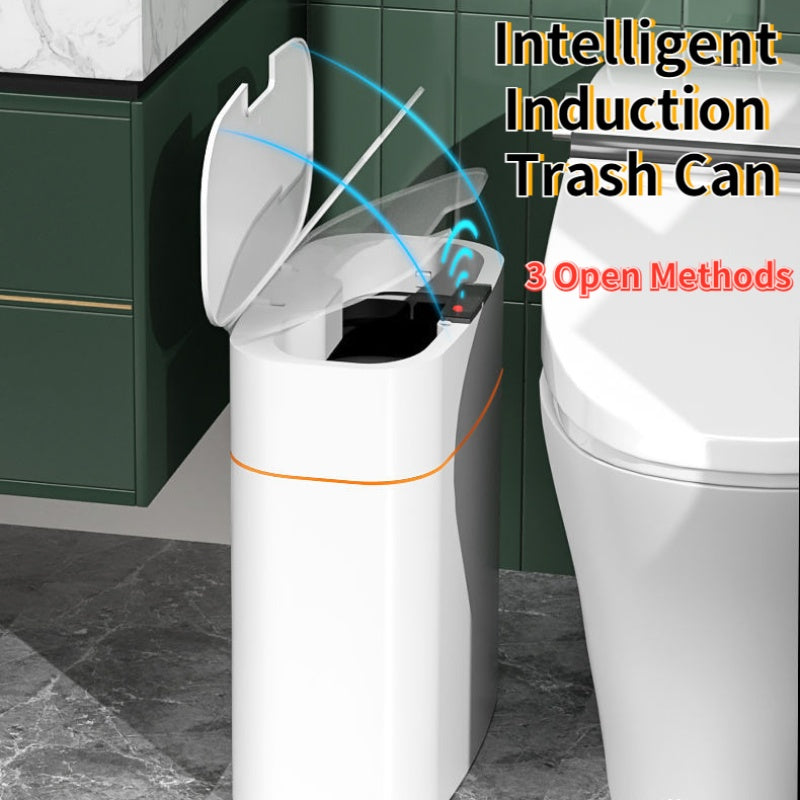 Smart Trash Can With Lid For Bedroom And Living Room Kitchen Storage Box Trash Can Induction Small Car Box Automatic Smart Dustbin Smart Trash Bin Pi-Mart