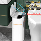 Smart Trash Can With Lid For Bedroom And Living Room Kitchen Storage Box Trash Can Induction Small Car Box Automatic Smart Dustbin Smart Trash Bin Pi-Mart