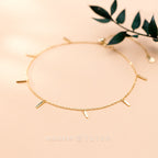 Simple And Colorless Small Strip Colored Gold Feet Chain