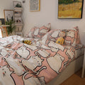 Cotton Quilt Cover Sheet Fitted Single Three Piece Set Pi-Mart