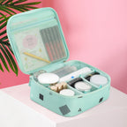 Travel portable large capacity cosmetic bag, printed nylon cosmetic storage bag, cosmetic case, toilet bag, makeup bag organizer, makeup bag with compartments, - SJB-DIAMOND ELITES