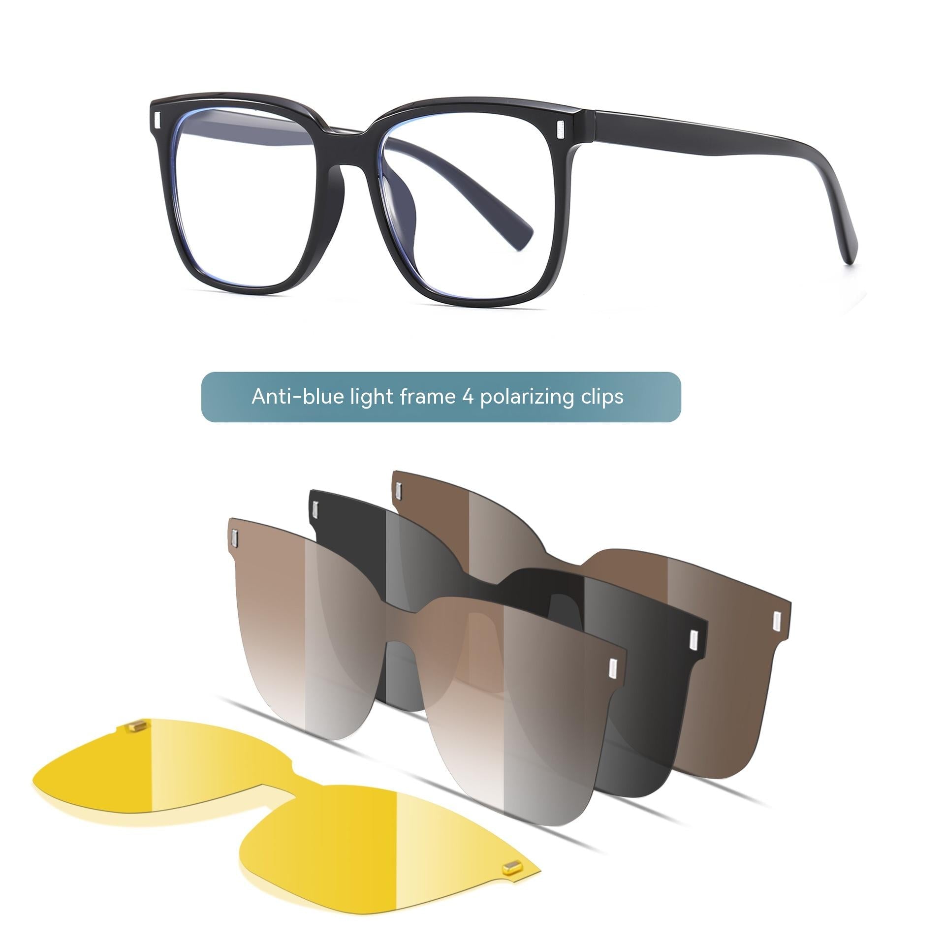 Polarized Glasses Clip Myopia Night Vision Sunglasses