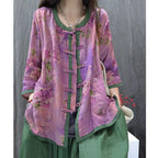 Cardigan Artistic Casual Loose Large Size Cropped Sleeve Top Pi-Mart