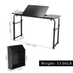 Adjustable Laptop Cart Mobile Computer Desk Overbed Writing Table with Wheels 02# - SJB-DIAMOND ELITES