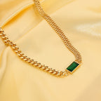 Green Stone Necklace - SJB-DIAMOND ELITES