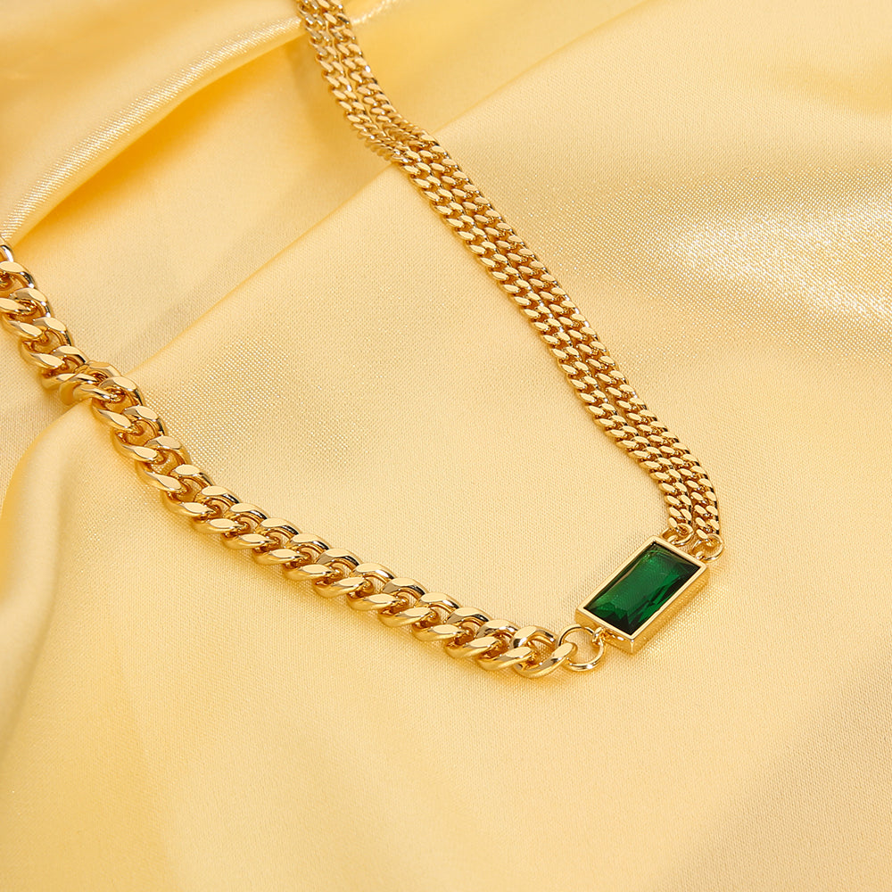 Green Stone Necklace - SJB-DIAMOND ELITES