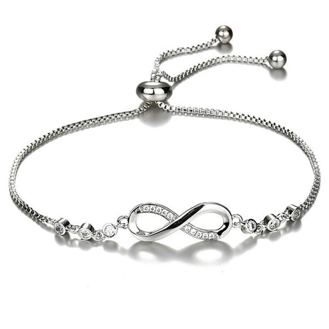 CZ Stone Infinity Bracelet Pi-Mart