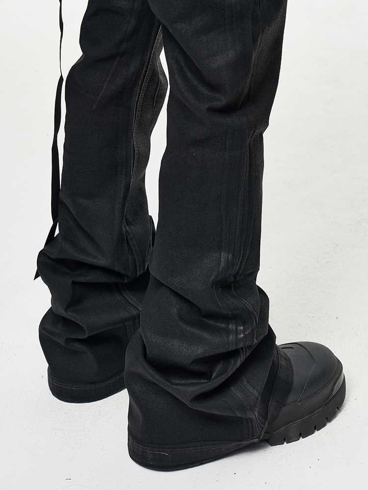 High Street RO Wind Coating Brush Glue Slightly Flared Mop Jeans Lootquake LLC