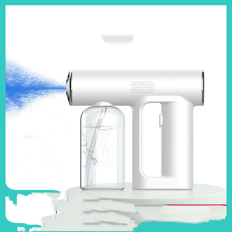 Electric Sanitizer Sprayer Handheld Blue Light Nano Steam Disinfection Spray Gun Home Car Wireless USB Humidifier Atomizer Pi-Mart