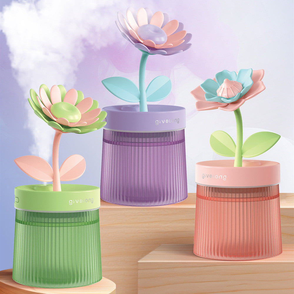 Flower Air Humidifier Small Night Lamp Usb Pi-Mart