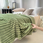 1pc Cozy Double-Sided 3D Rabbit Hair Blanket - Soft, Warm, and Fuzzy for Snuggling Up - Perfect for Office, Outdoor Camping, Sofa, and Gift Giving Lootquake LLC