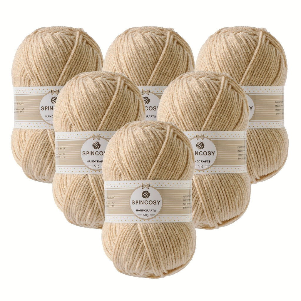 6pcs 4 Layers Hand-woven Crochet Yarn, Soft And Comfortable, 100% Acrylic Yarn, Suitable For DIY Crocheting And Knitting Scarf, Sweater, Shawl, Blanket, 1.76oz/pc