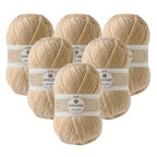 6pcs 4 Layers Hand-woven Crochet Yarn, Soft And Comfortable, 100% Acrylic Yarn, Suitable For DIY Crocheting And Knitting Scarf, Sweater, Shawl, Blanket, 1.76oz/pc