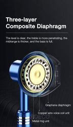 9D Stereo Earphones Mic Headphone Headset In-ear Wired Headphones Bass Wire Earphone Earbud Phone Headset With Microphone Wired Earbuds Noise Isolating in-Ear Headphones Earphones with Mic Volume Control Plug for Sports Workout Compatible Stevvex