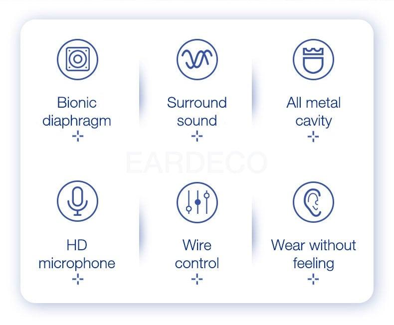 9D Stereo Earphones Mic Headphone Headset In-ear Wired Headphones Bass Wire Earphone Earbud Phone Headset With Microphone Wired Earbuds Noise Isolating in-Ear Headphones Earphones with Mic Volume Control Plug for Sports Workout Compatible Stevvex
