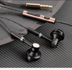 9D Stereo Earphones Mic Headphone Headset In-ear Wired Headphones Bass Wire Earphone Earbud Phone Headset With Microphone Wired Earbuds Noise Isolating in-Ear Headphones Earphones with Mic Volume Control Plug for Sports Workout Compatible Stevvex