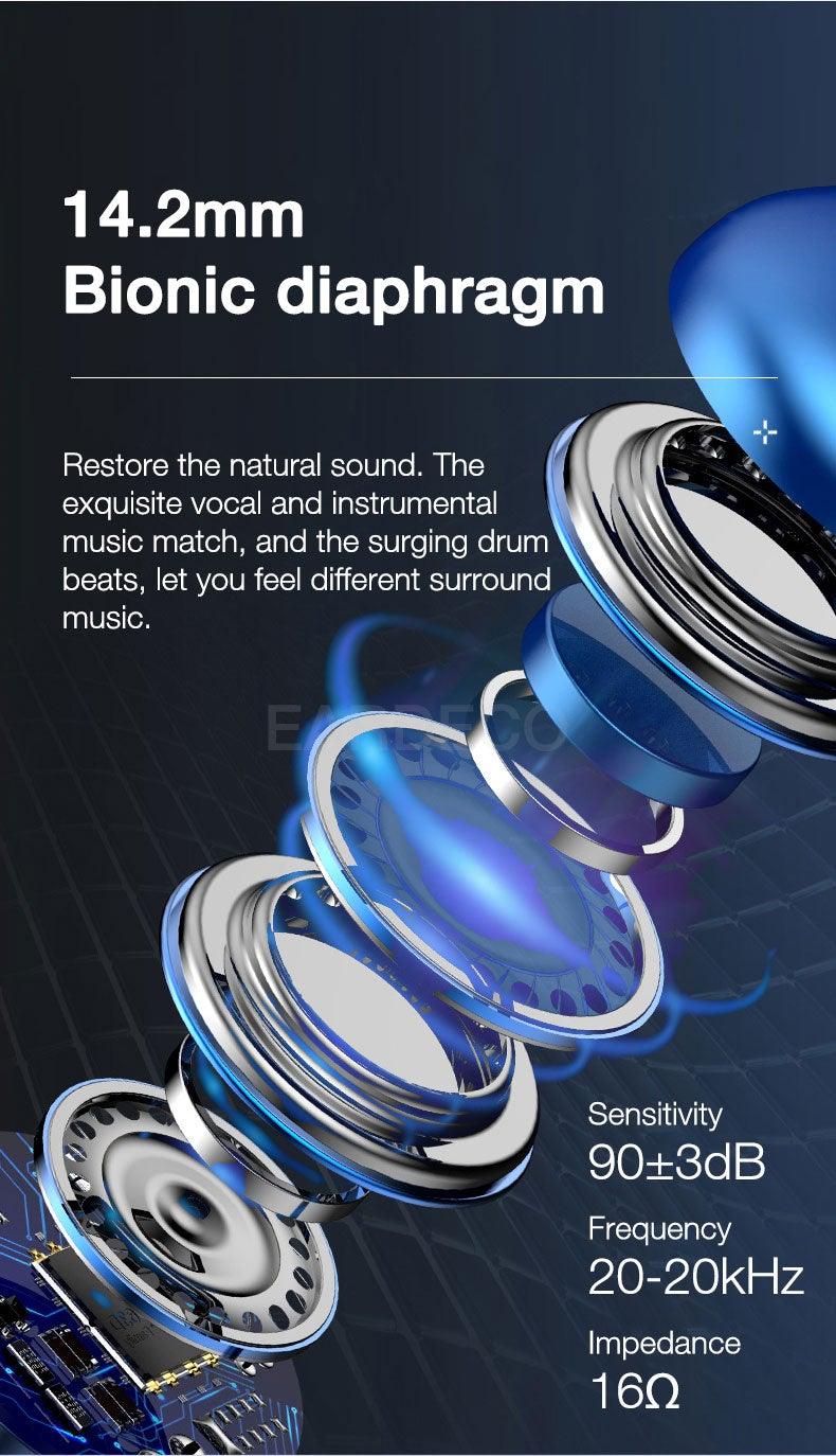 9D Stereo Earphones Mic Headphone Headset In-ear Wired Headphones Bass Wire Earphone Earbud Phone Headset With Microphone Wired Earbuds Noise Isolating in-Ear Headphones Earphones with Mic Volume Control Plug for Sports Workout Compatible Stevvex