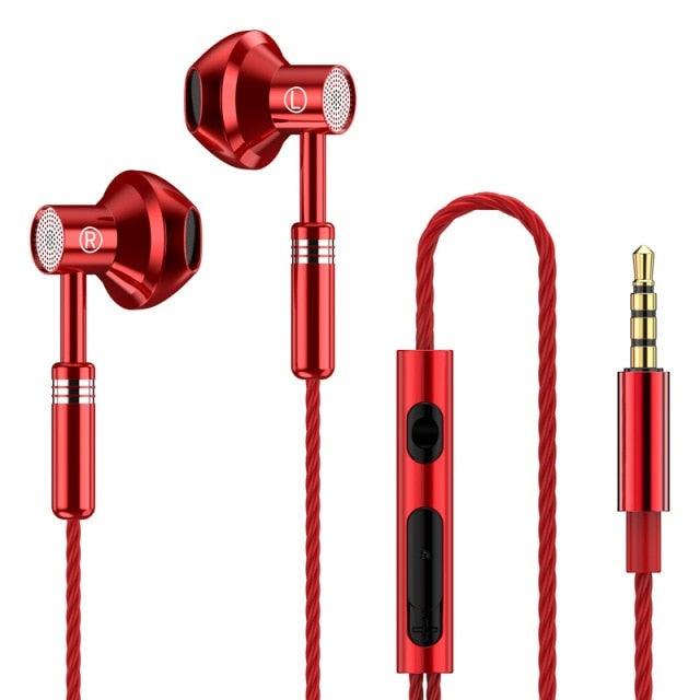 9D Stereo Earphones Mic Headphone Headset In-ear Wired Headphones Bass Wire Earphone Earbud Phone Headset With Microphone Wired Earbuds Noise Isolating in-Ear Headphones Earphones with Mic Volume Control Plug for Sports Workout Compatible Stevvex