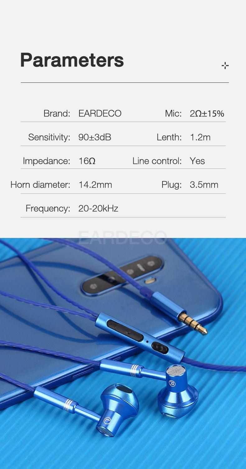 9D Stereo Earphones Mic Headphone Headset In-ear Wired Headphones Bass Wire Earphone Earbud Phone Headset With Microphone Wired Earbuds Noise Isolating in-Ear Headphones Earphones with Mic Volume Control Plug for Sports Workout Compatible Stevvex