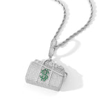 Hip-hop Pendant With Micro-inlaid Zircon On The Dollar Packet Pi-Mart