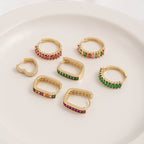 Round Earrings Heart-shaped High Sense Pi-Mart