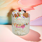 1pc Valentine's Day Scented Candle in Glass Jar - Single-Wick, Glitter Embellished, Indoor Use, Perfect for Cafe, Bakery, Restaurant Decor, Ideal for Mother's Day, Graduation, Juneteenth, Labor Day, Valentines Decorations