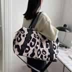 Women Travel Duffel Bag Cow Pattern Handbag Fitness Sports Shoulder Bags Pi-Mart