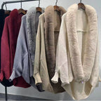 New Fashion Loose Cardigan Shawl Outer Match Cloak Coat Women Pi-Mart