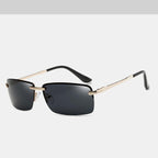 Luxury Classic Retro Rimless Sunglasses Men Polarized Gold Men's Shades Sun Glasses Luxury brands Night Driving Glasses Oculos de sol - SJB-DIAMOND ELITES