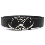 Fashion Wild Original Design Double Crescent Moon Cross Star Buckle Belt Pi-Mart