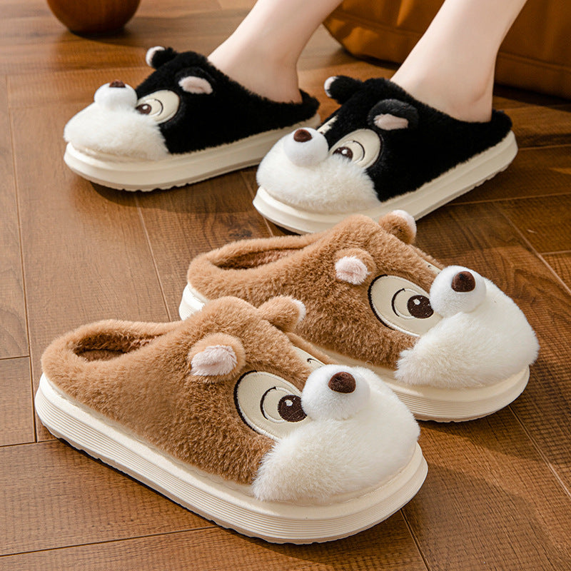 Cute Squirrel Home Decor Slippers Home Warm Pi-Mart