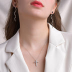 Moissanite Cross Pendants For Women Pi-Mart