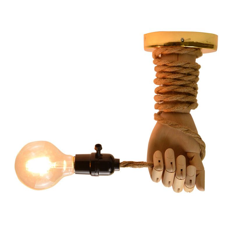 Wooden Bedside Wall Lamp Led European Creative Indoor Light Pi-Mart