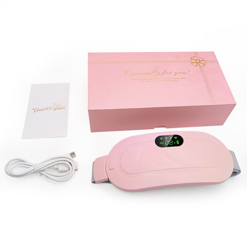Menstrual Heating Pad Smart Warm Belt Relief Waist Pain Cramps Vibrating Abdominal Massager Electric Waist Belt Device Pi-Mart