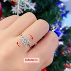Spinning Ring Temperament Rotatable Snowflake Pi-Mart
