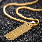 Gold Color Bar Necklace Pi-Mart