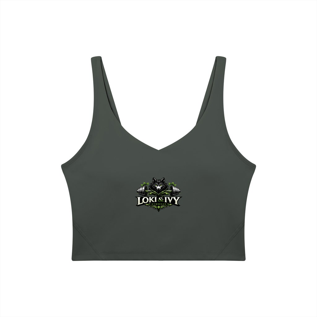 Loki & Ivy Women's V-Neck Yoga Sports Bra