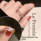 Spinning Ring Temperament Rotatable Snowflake Pi-Mart