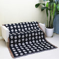 Bohemian Knitted Halloween White Skull Head Printed Tassel Blanket, Suitable For Camping, Casual Picnic Lootquake LLC