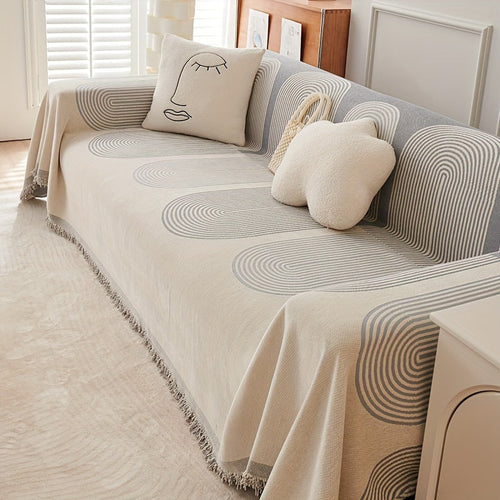 1pc Chenille Integrated Sofa Cover Blanket Bohemian Household Bedroom Living Room Sofa Decorative Throw Blanket Couch Cover Blanket, Shenyl, Integrated, Bohemian, Blanket Lootquake LLC