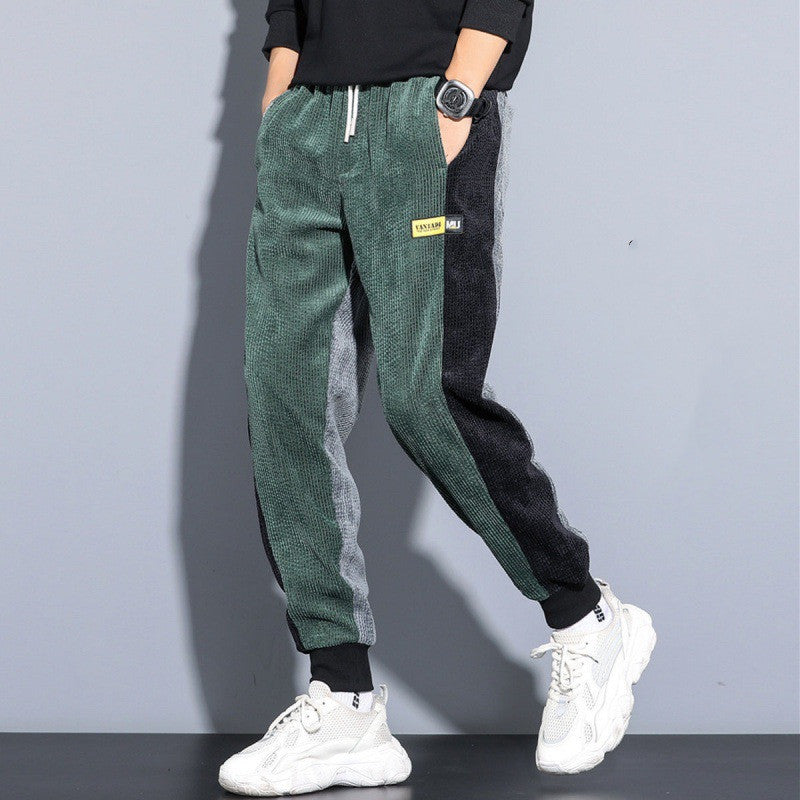 Men's Autumn And Winter Plus Velvet Padded Corduroy Pants Pi-Mart