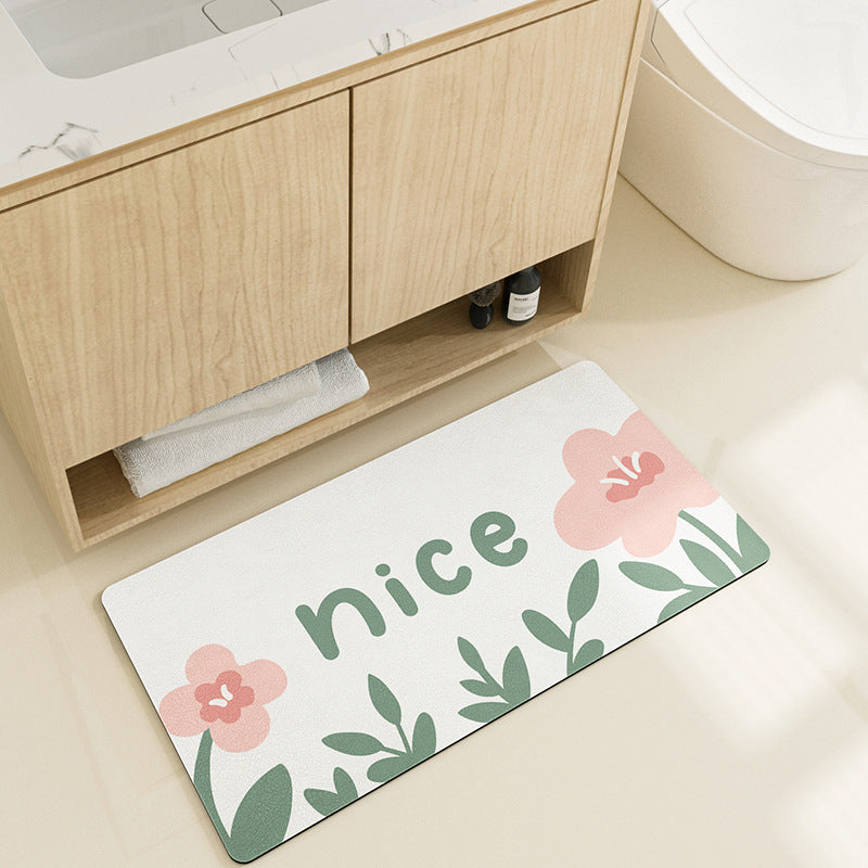 Bathroom Absorbent Non-slip Carpet Floor Mat Pi-Mart